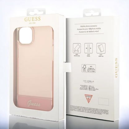 Ovitek Guess za iPhone 14 Pro Max - roza (GUHCP14XHGCOP)