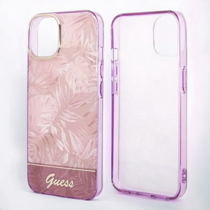 Ovitek Guess "Jungle pink" za iPhone 13/14/15 (GUHCP14SHGJGHP)