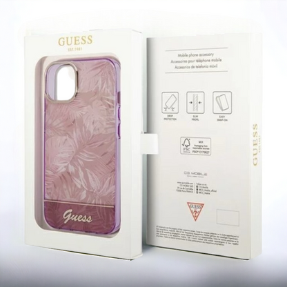 Ovitek Guess "Jungle pink" za iPhone 13/14/15 (GUHCP14SHGJGHP)