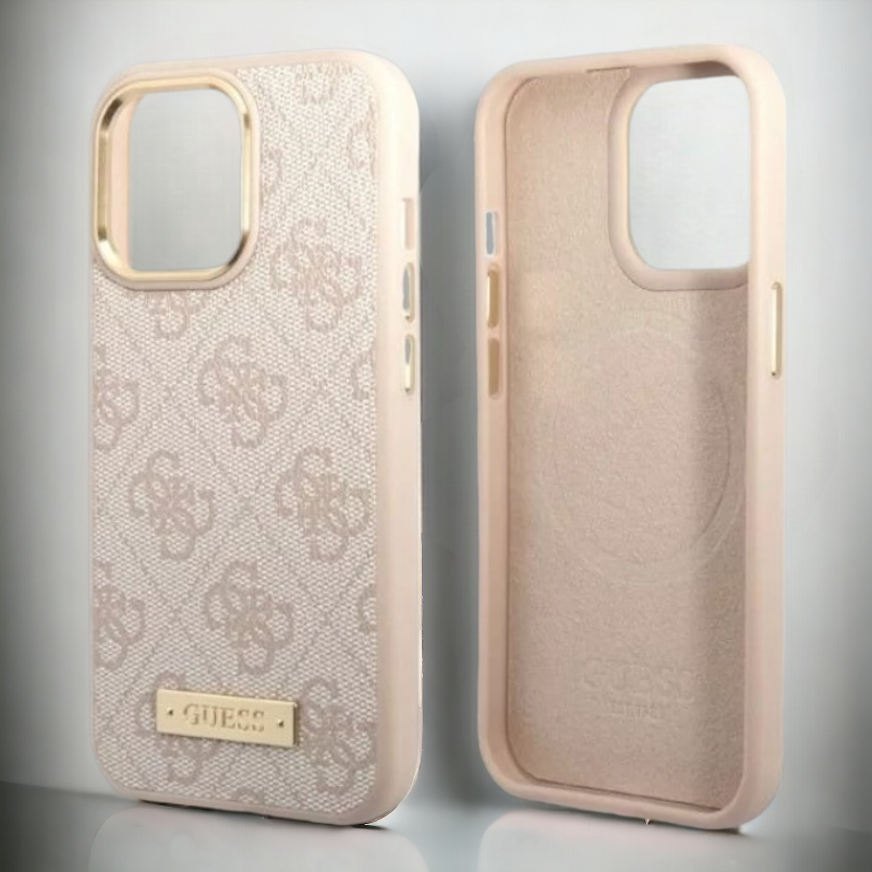 Ovitek Guess "pink" za iPhone 14 Pro s tehnologijo MagSafe (GUHMP14LU4GPRP)