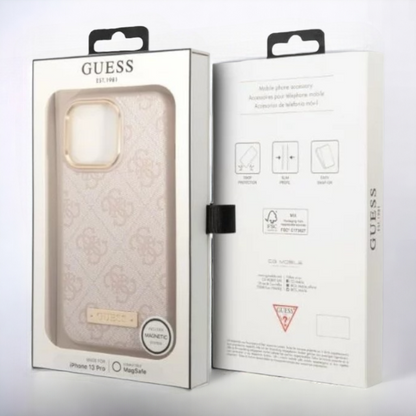 Ovitek Guess "pink" za iPhone 14 Pro s tehnologijo MagSafe (GUHMP14LU4GPRP)