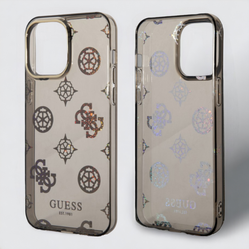 Ovitek Guess "Peony Glitter" za iPhone 14 Pro Max (GUHCP14XHTPPTK)