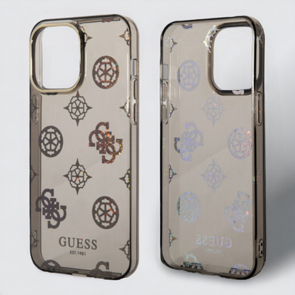 Ovitek Guess "Peony Glitter" za iPhone 14 Pro Max (GUHCP14XHTPPTK)