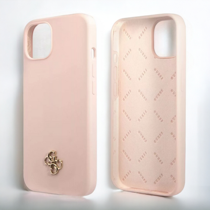 Ovitek Guess "pink mini 3D logo" za iPhone 13/13 Pro - roza (GUHCP13LS4LP)