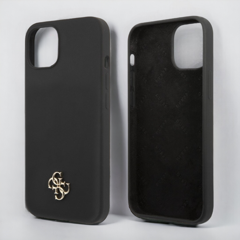 Ovitek Guess "black mini 3D logo" za iPhone 13 Mini - črna (GUHCP13SS4LK)