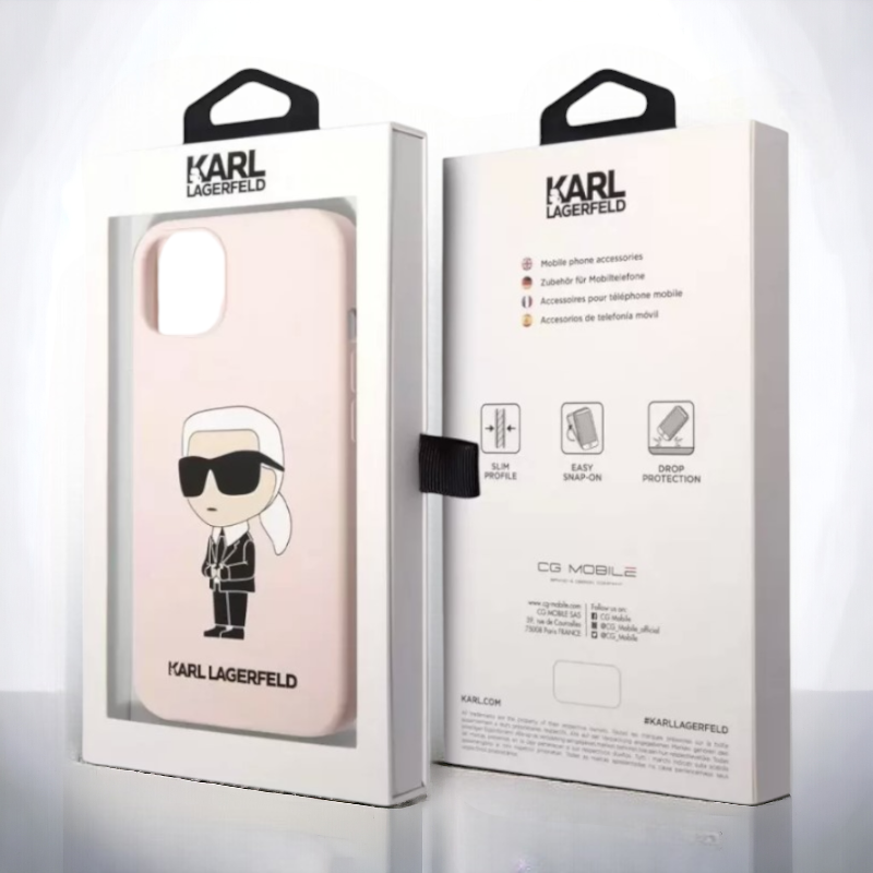 Ovitek Karl Lagerfeld "Icon - silicone pink" za iPhone 13 Pro Max/12 Pro Max (KLHCP13XSNIKBCP)