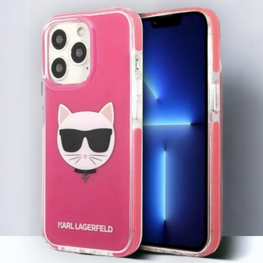 Ovitek Karl Lagerfeld "Choupette's Head - Fuchsia" za iPhone 13/13 Pro (KLHCP13LTPECPI) – Roza / TPU silikon