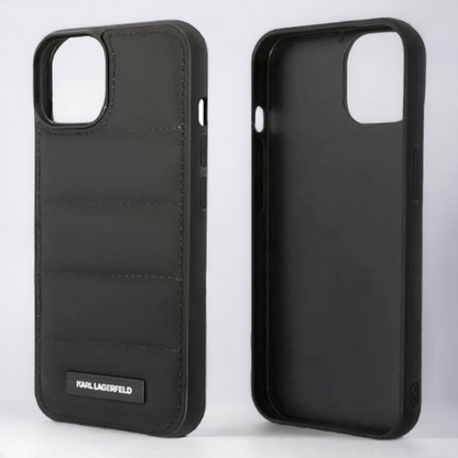 Ovitek Karl Lagerfeld "Puffy Metal Logo" za iPhone 14 Pro Max (KLHCP14XPSQAK)