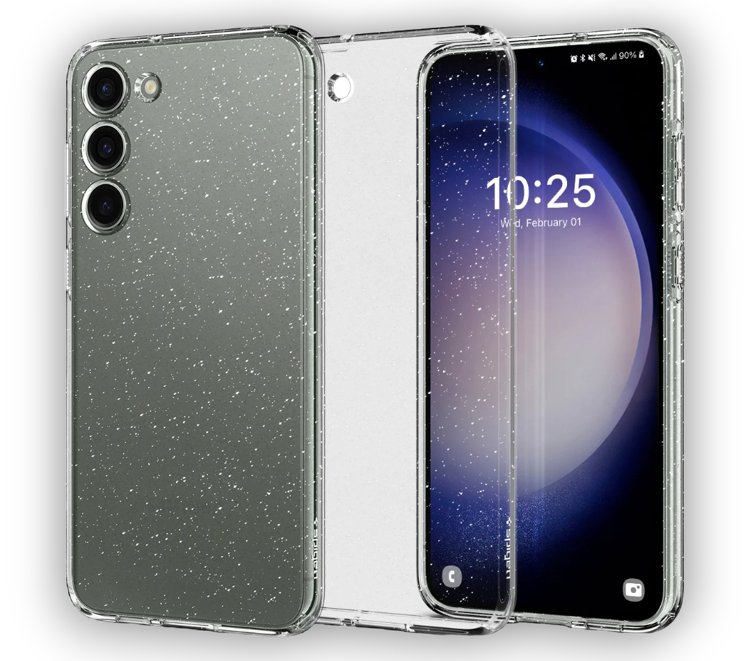 Silikonski ovitek "Crystal Glitter" za Samsung Galaxy S23 Plus - Srebrna – Infostyle – Srebrna / TPU silikon
