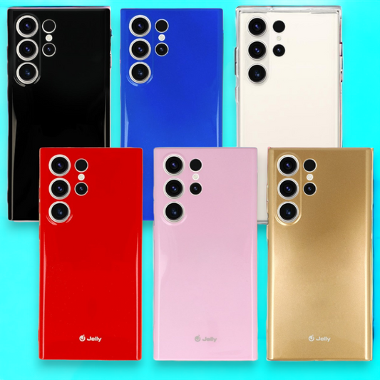 Silikonski ovitek "Jelly" za Samsung Galaxy S23 Ultra – Črna / TPU silikon