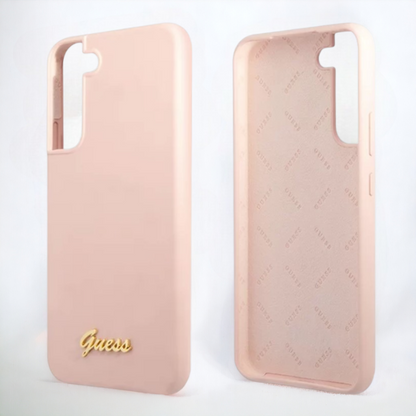 Ovitek Guess "pink - Metal Logo" za Samsung Galaxy S23 Plus (GUHCS23MLSLMGPP)