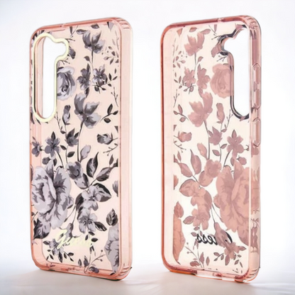 Ovitek Guess "Flower Collection - pink" za Samsung Galaxy S23 (GUHCS23SHCFWSP)