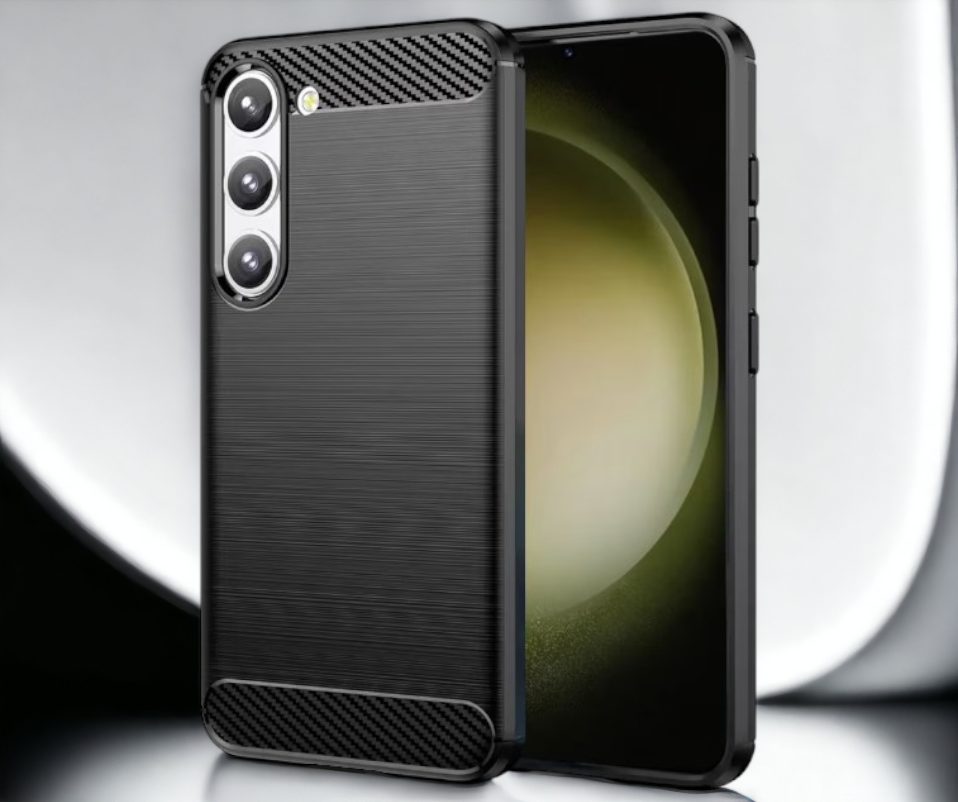 Silikonski ovitek "carbon" za Samsung Galaxy S23 Plus - Črna – Techsuit – Črna / TPU silikon