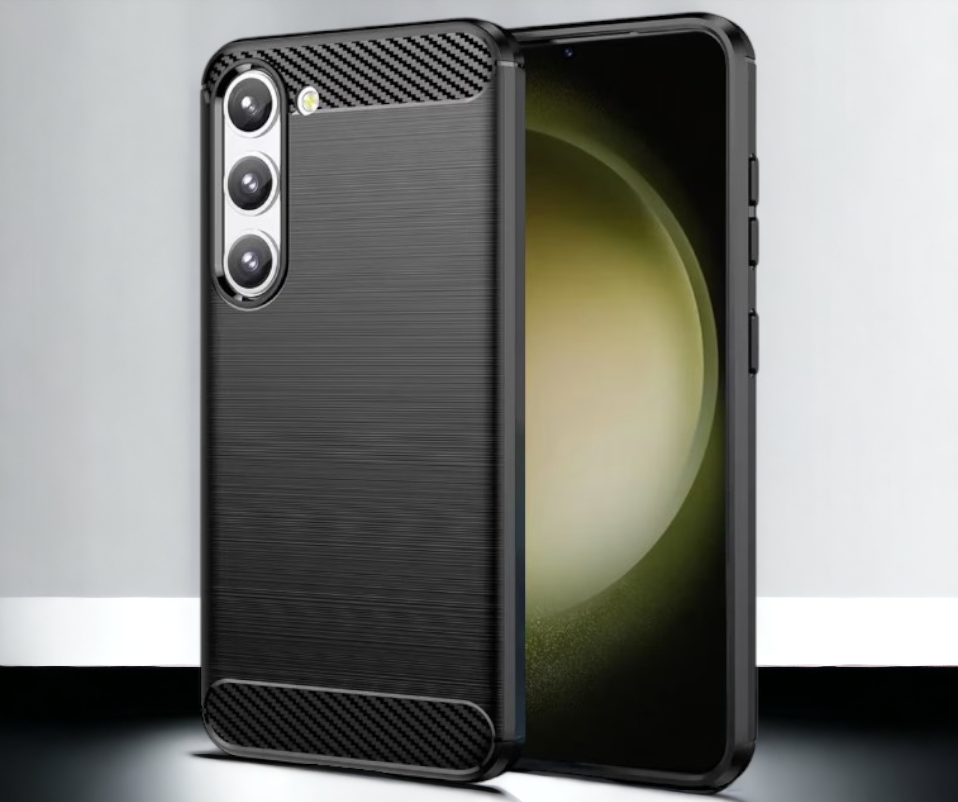 Silikonski ovitek "carbon" za Samsung Galaxy S23 - Črna – Techsuit – Črna / TPU silikon