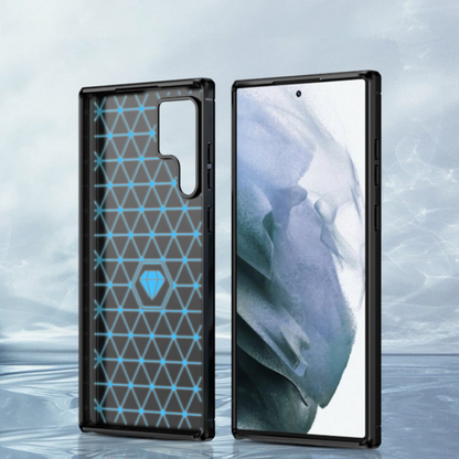 Silikonski ovitek "carbon" za Samsung Galaxy S22 Ultra - Črna