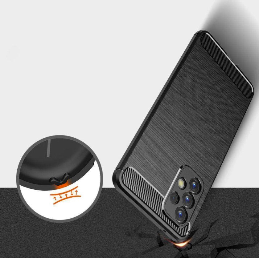 Silikonski ovitek "carbon" za Samsung Galaxy A22 4G - Črna – Techsuit