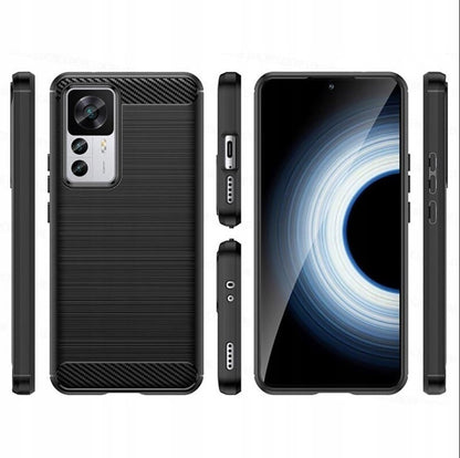 Silikonski ovitek "carbon" za Xiaomi 12T - Črna – Techsuit