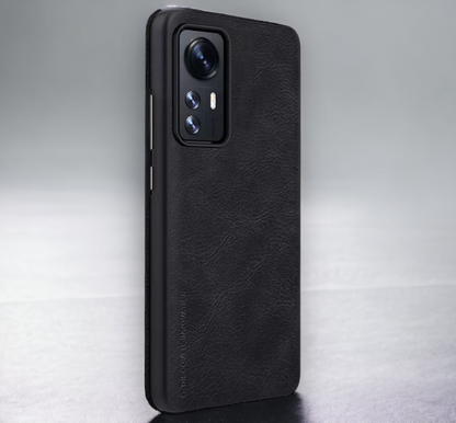 Usnjena preklopna torbica "QIN" za Xiaomi Mi 12x - črna – Nillkin
