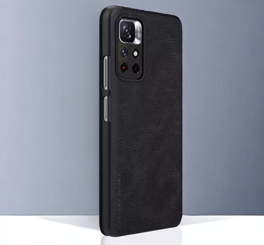 Usnjena preklopna torbica "QIN" za Xiaomi Redmi Note 11s - črna – Nillkin