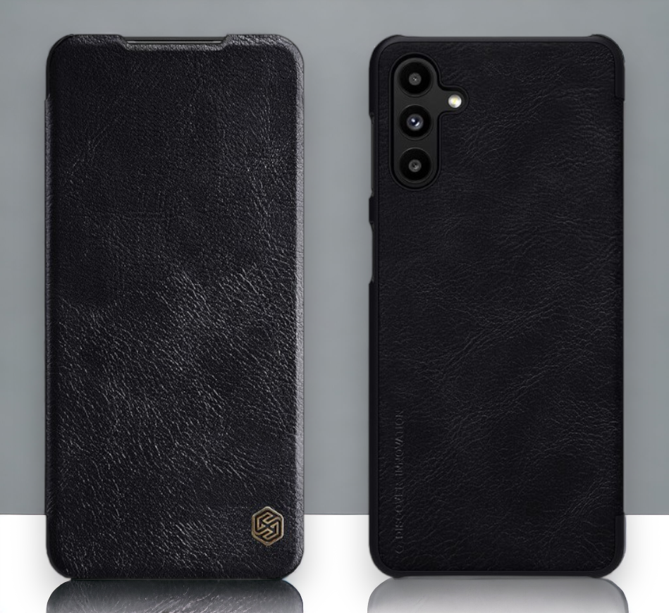 Usnjena preklopna torbica "QIN" za Samsung Galaxy A04s - črna – Nillkin