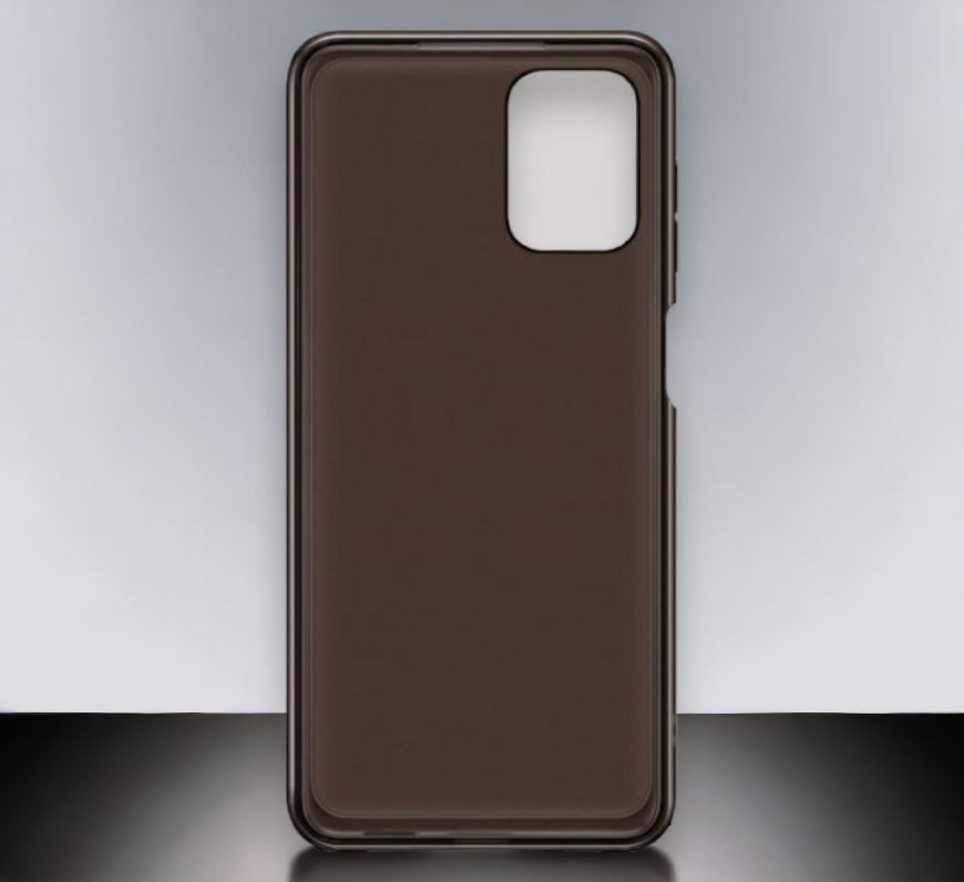 Original Samsung silikonski ovitek "Soft Clear" za Samsung Galaxy A12 - črna