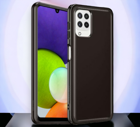 Original Samsung silikonski ovitek "Soft Clear" za Samsung Galaxy A22 4G - črna – Črna / Silikon