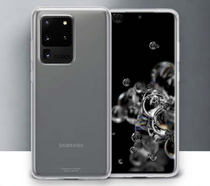 Original Samsung silikonski ovitek "Clear" za Samsung Galaxy S20 Ultra - prozorna – Prozorna / TPU silikon