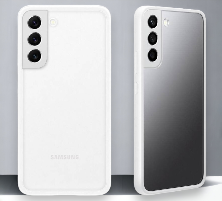 Originalen Samsung ovitek "Frame" za Samsung Galaxy S22 – Prozorna / PC + TPU silikon