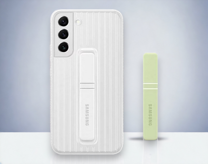 Original Samsung silikonski ovitek "Protective Standing" za Samsung Galaxy S22 Plus - bela