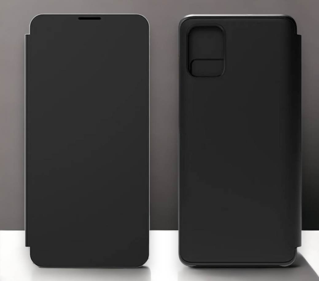 Original preklopna torbica za Samsung Galaxy A71 - črna – ANYMODE – Črna / PU usnje + PC