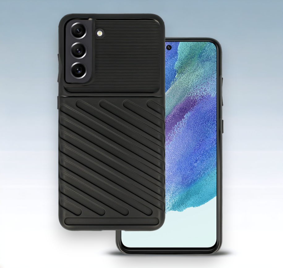 Silikonski ovitek "Thunder" za Samsung Galaxy S21 Plus - Črna – Infostyle – Črna / TPU silikon