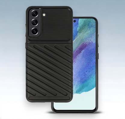 Silikonski ovitek "Thunder" za Samsung Galaxy S21 Plus - Črna – Infostyle – Črna / TPU silikon