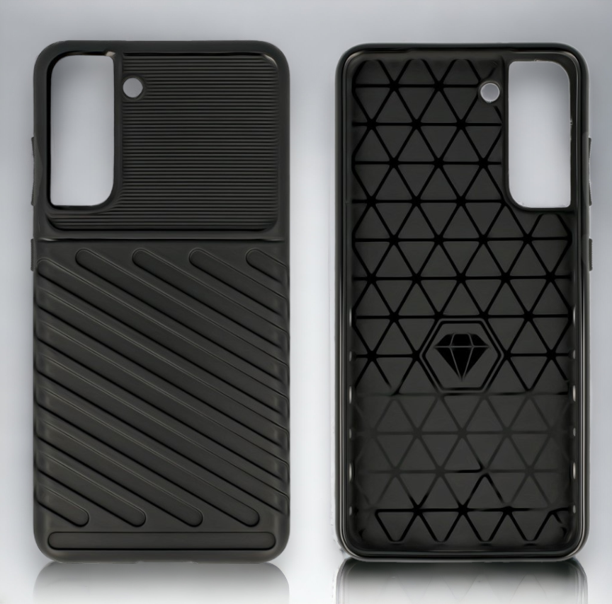 Silikonski ovitek "Thunder" za Samsung Galaxy S21 Plus - Črna – Infostyle