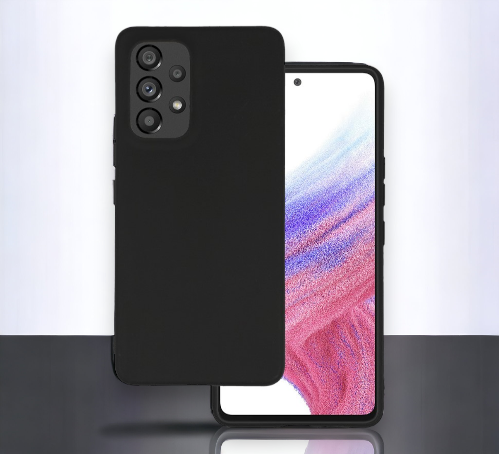 Silikonski ovitek "matt" za Samsung Galaxy A73 5G - Črna – Infostyle – Črna / Silikon