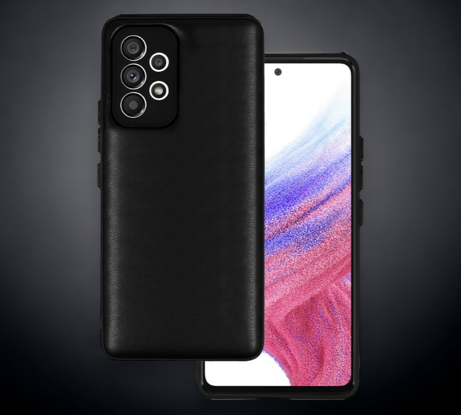 Silikonski ovitek "Smooth Leather 3D" za Samsung Galaxy A53 5G - črna – Infostyle – Črna / PU usnje + PC