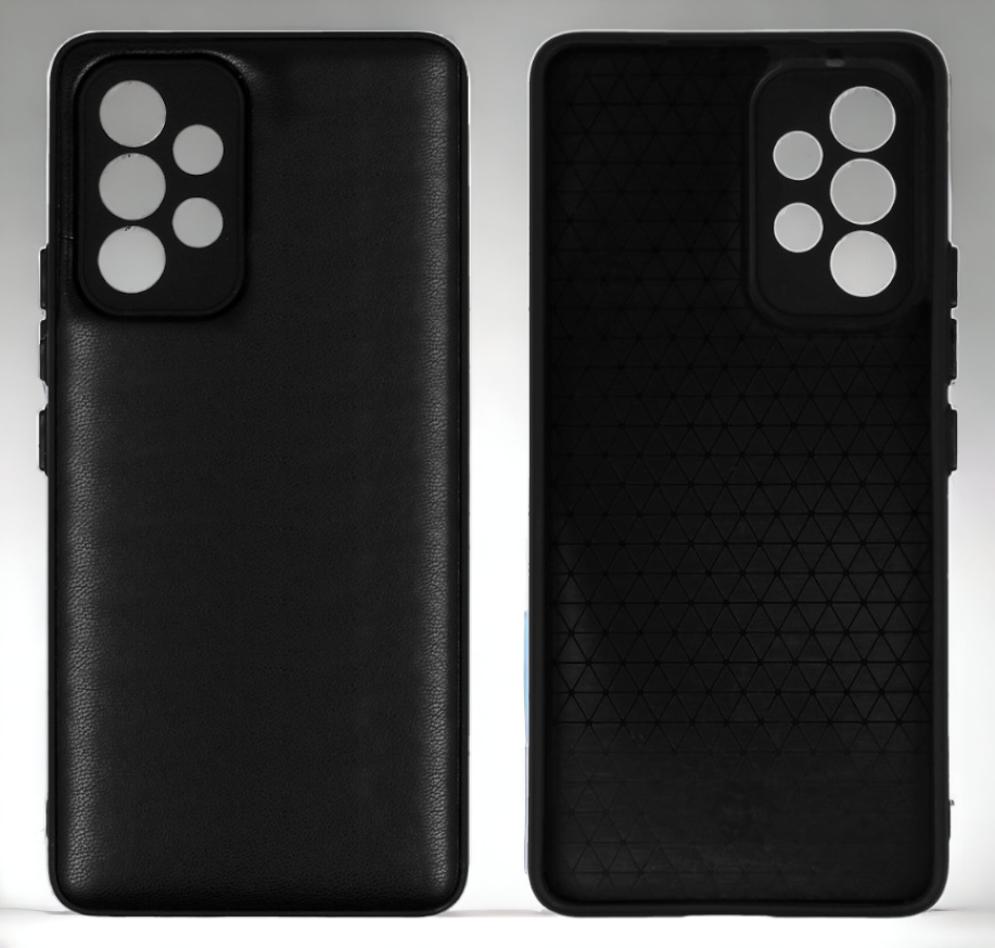 Silikonski ovitek "Smooth Leather 3D" za Samsung Galaxy A53 5G - črna – Infostyle