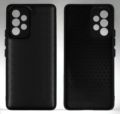 Silikonski ovitek "Smooth Leather 3D" za Samsung Galaxy A53 5G - črna – Infostyle