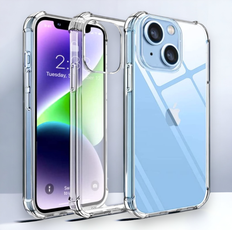 Silikonski ovitek "Antishock" za iPhone 14 Plus (0.5 mm) - Transparent – Infostyle – Prozorna / TPU silikon