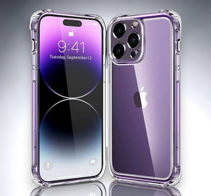Silikonski ovitek "Antishock" za iPhone 14 Pro Max (0.5 mm) - Transparent – Infostyle – Prozorna / TPU silikon