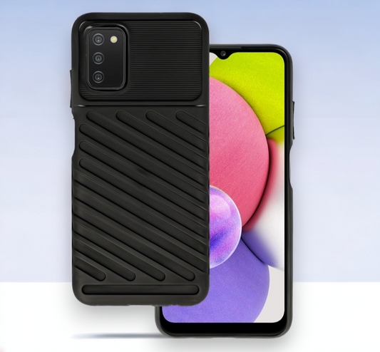 Ovitek "Thunder" za Samsung Galaxy A03s - Črna – Infostyle – Črna / TPU silikon