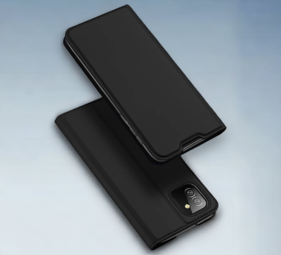 Premium preklopna torbica "SKIN Pro" za Samsung Galaxy A03 - Črna – Dux Ducis – Črna / Umetno usnje + TPU silikon