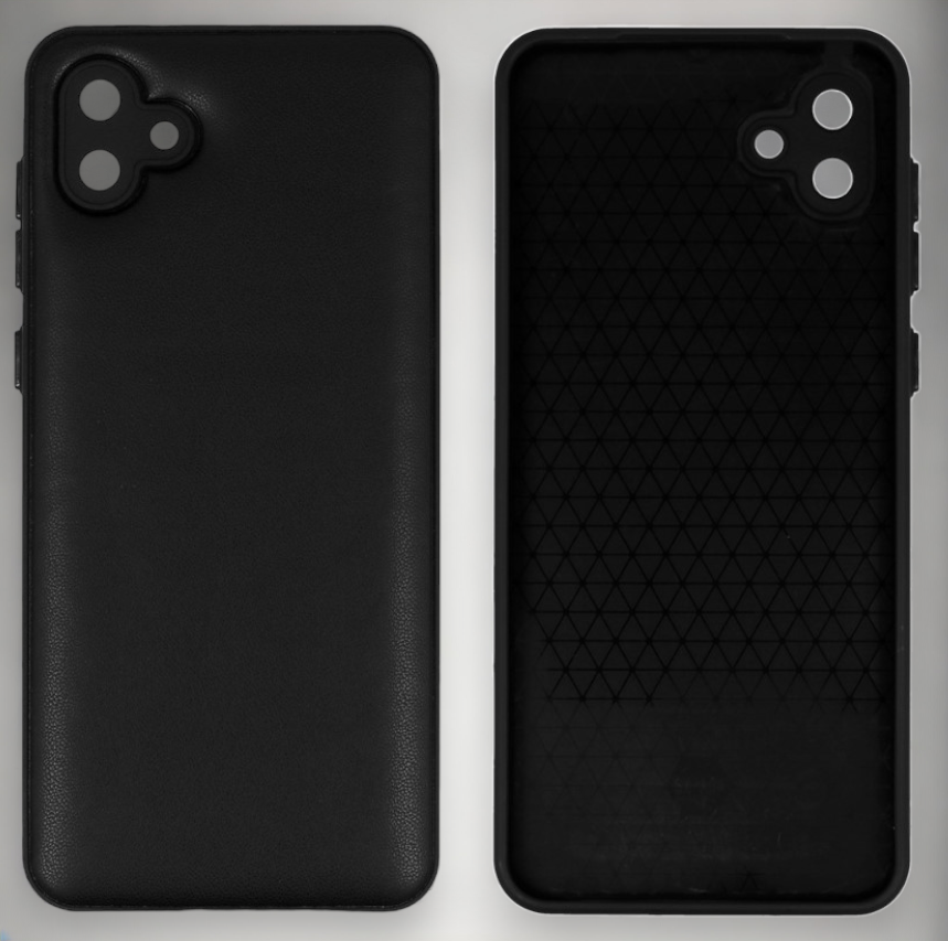 Silikonski ovitek "Smooth Leather 3D" za Samsung Galaxy A04 - črna – Infostyle