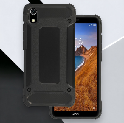 Silikonski ovitek "armor carbon" za Xiaomi Redmi 7A - Črna – Infostyle – Črna / PC + TPU silikon