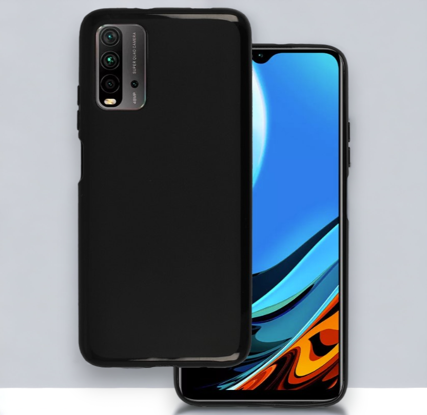 Silikonski ovitek "matt" za Xiaomi Redmi 9T - Črna – Infostyle – Črna / Silikon