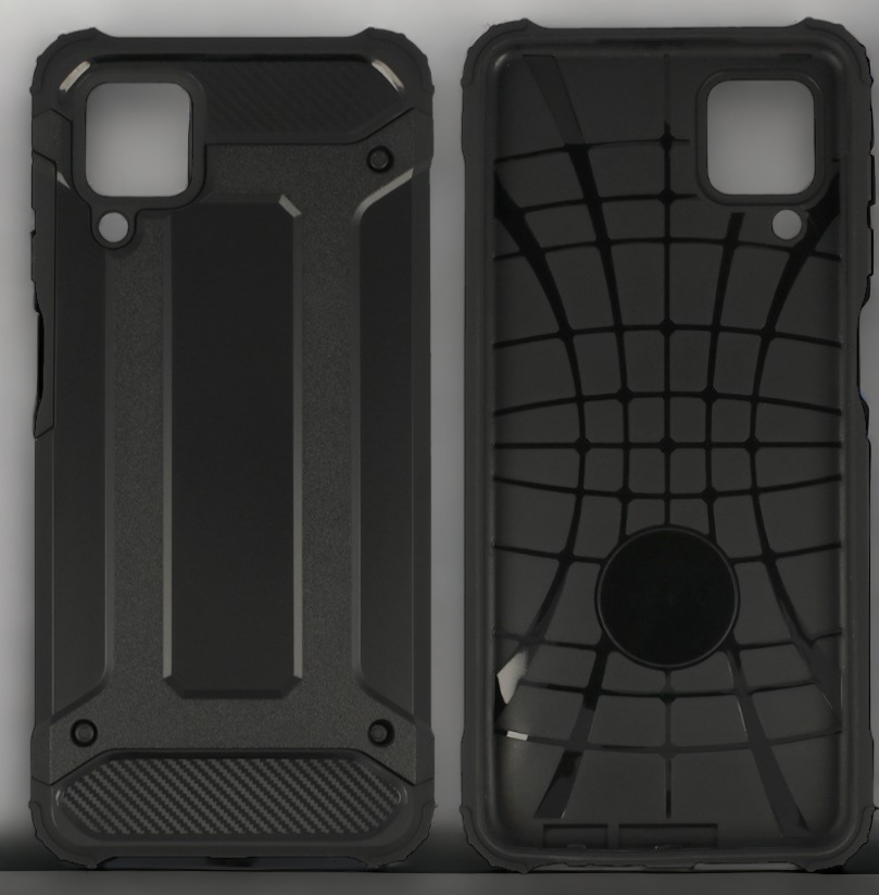 Silikonski ovitek "armor carbon" za Samsung Galaxy A12 - Črna – Infostyle