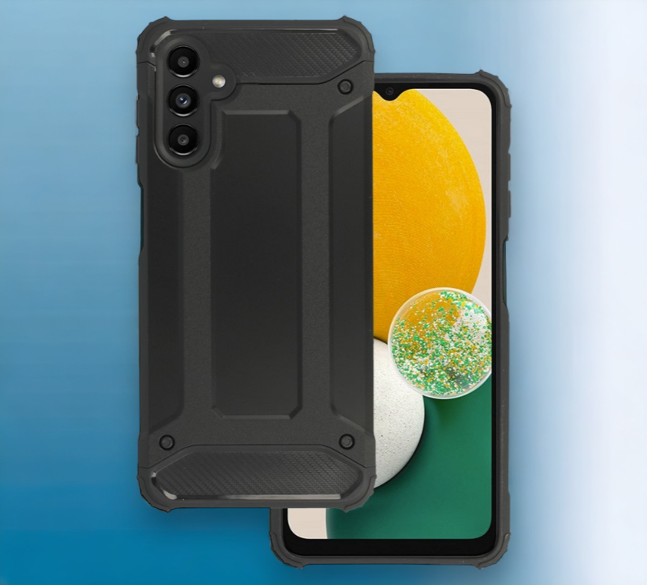 Silikonski ovitek "armor carbon" za Samsung Galaxy A13 4G - Črna – Infostyle – Črna / PC + TPU silikon