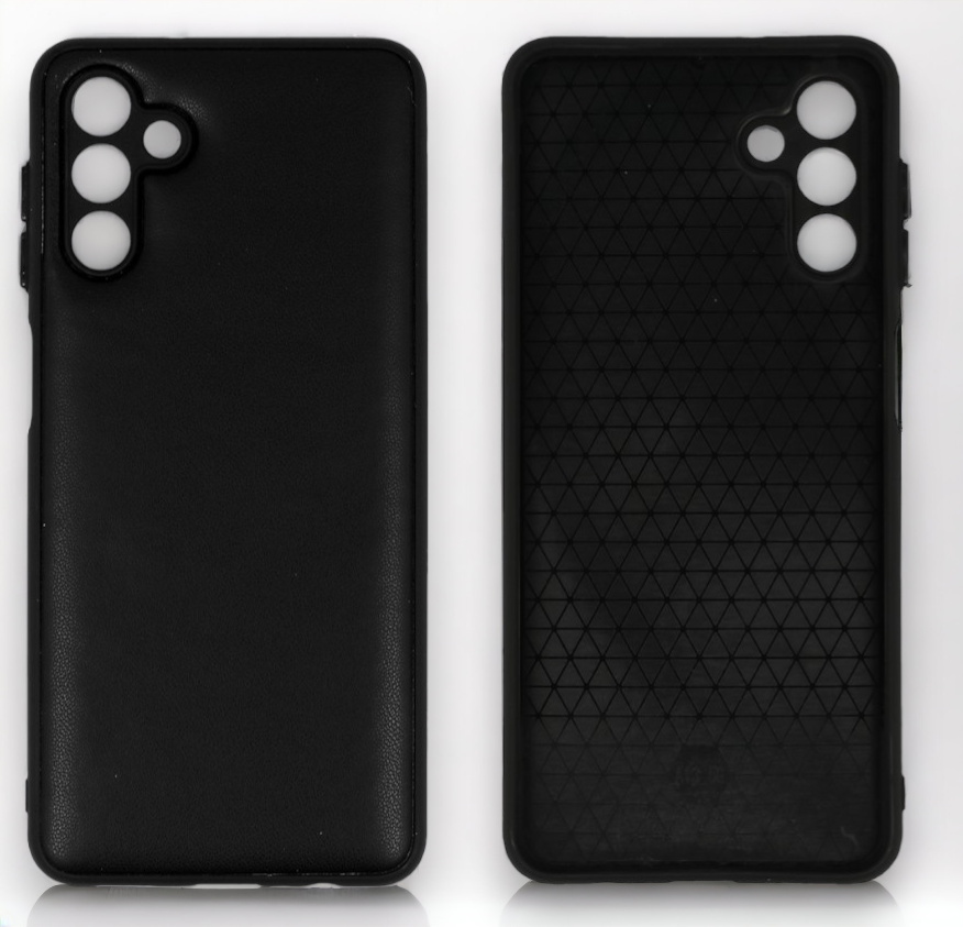 Silikonski ovitek "Smooth Leather 3D" za Samsung Galaxy A04s - črna – Infostyle