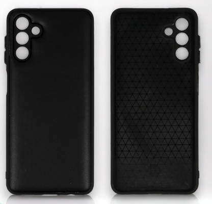 Silikonski ovitek "Smooth Leather 3D" za Samsung Galaxy A04s - črna – Infostyle