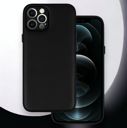 Silikonski ovitek "Smooth Leather 3D" za iPhone 11 Pro - črna – Infostyle – Črna / PU usnje + PC