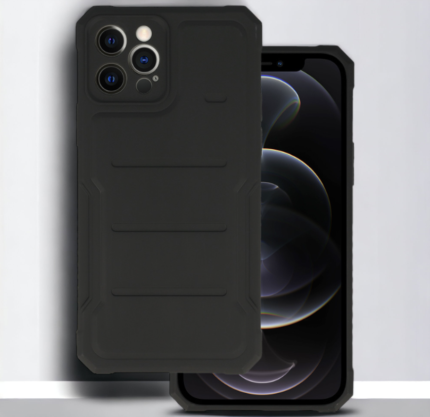 Silikonski ovitek "Protector" za iPhone 12 Pro Max - črna – Infostyle – Črna / TPU silikon